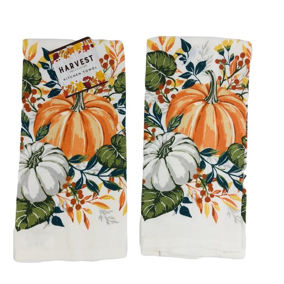 Colorful Fall Dish Drying Mat + Kitchen Towel Set - Picture 3 of 3
